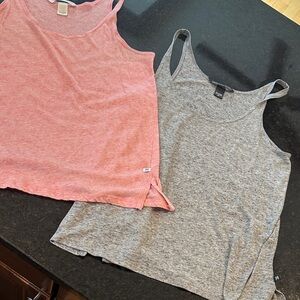 Victoria's Secret Pink and Gray Tank Tops